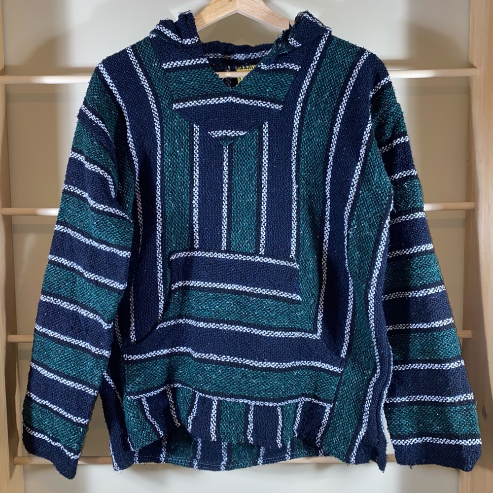 Frank’s Vintage White, Blue and Green Pullover